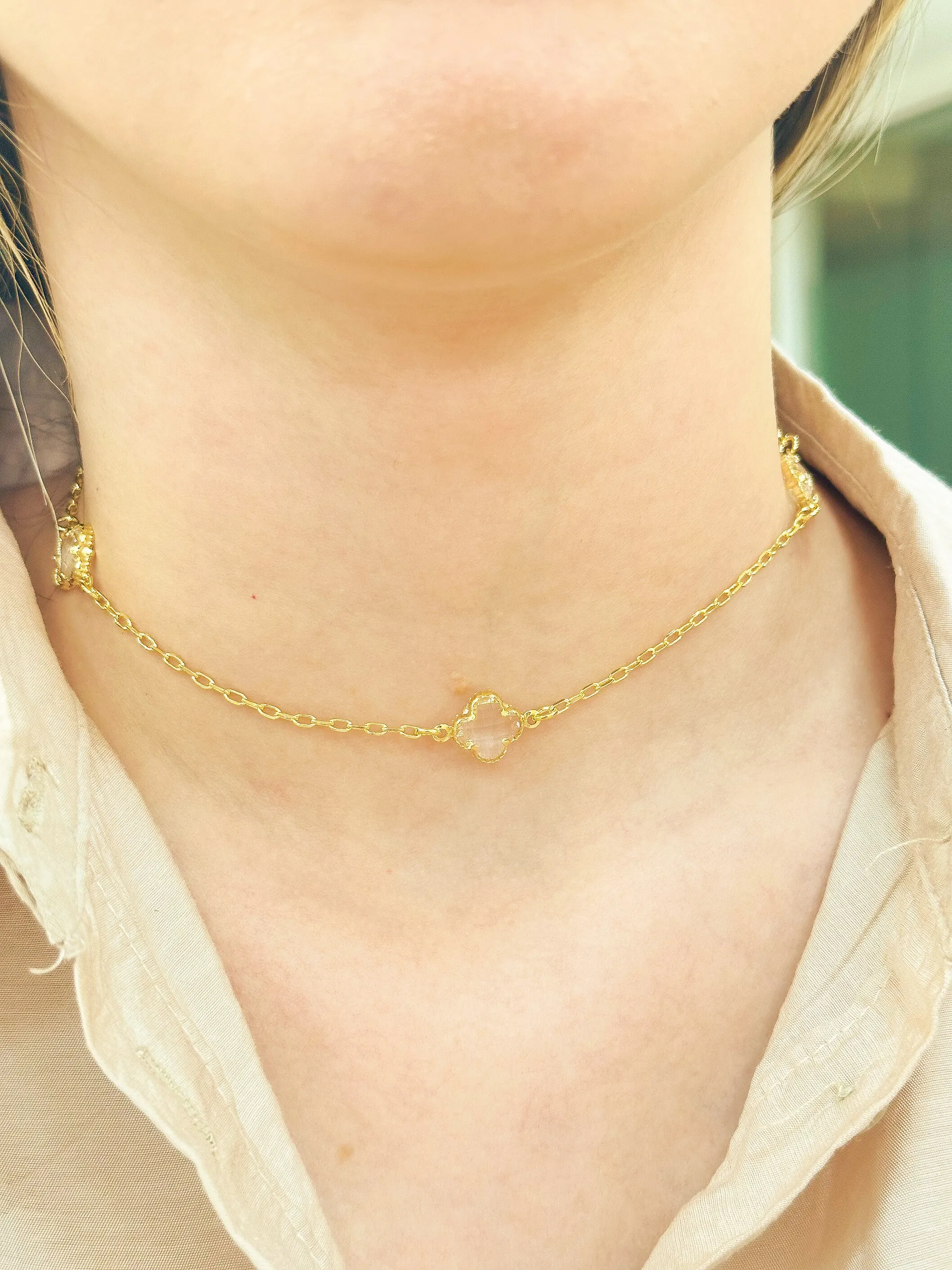 CHOKER ALHAMBRA PEDRA CRISTAL