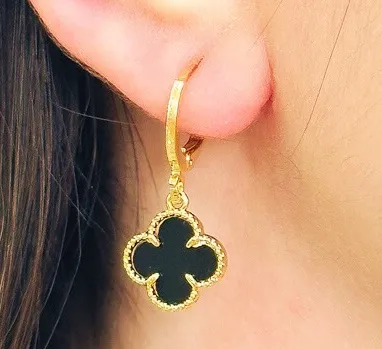BRINCO ALHAMBRA INSPIRAÇÃO VAN CLEEF PEDRA PRETA