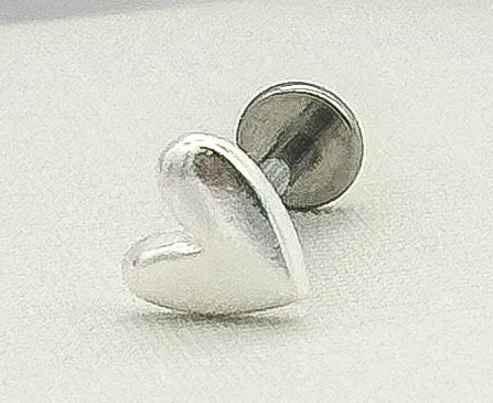PIERCING PRATA CORAÇÃO CRAVEJADO