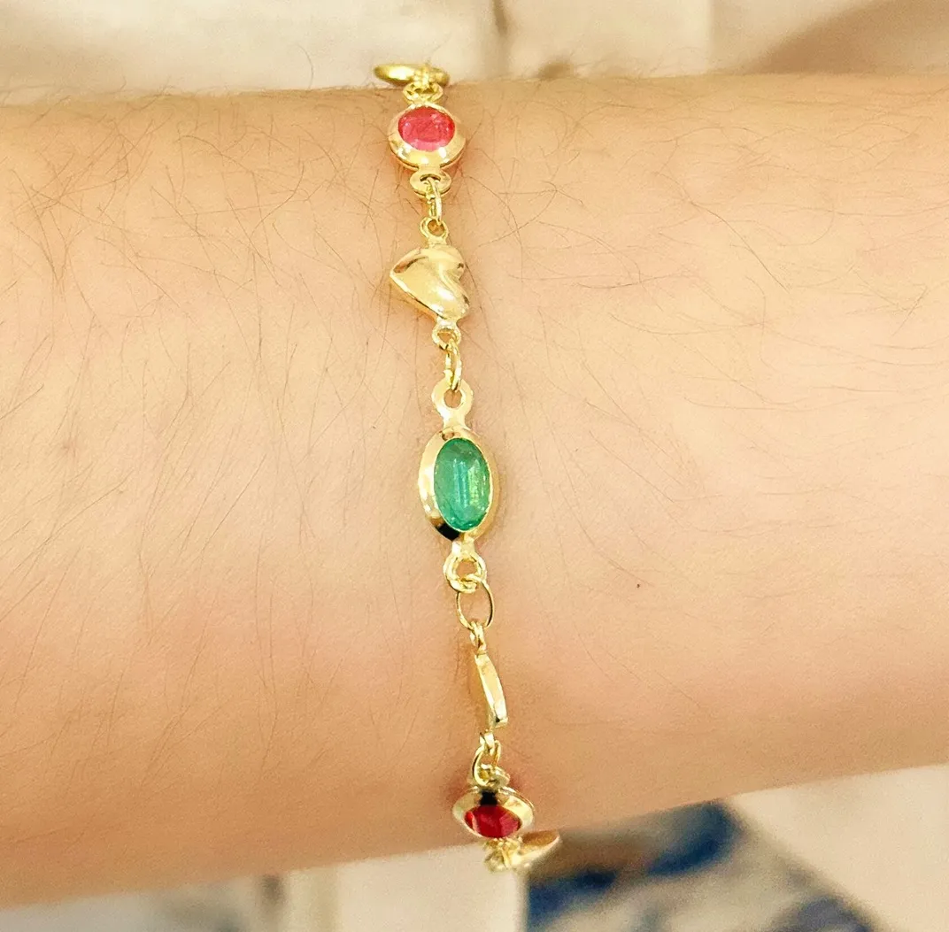 PULSEIRA PEDRA OVAL COM CORAÇÃO LISO COLORS