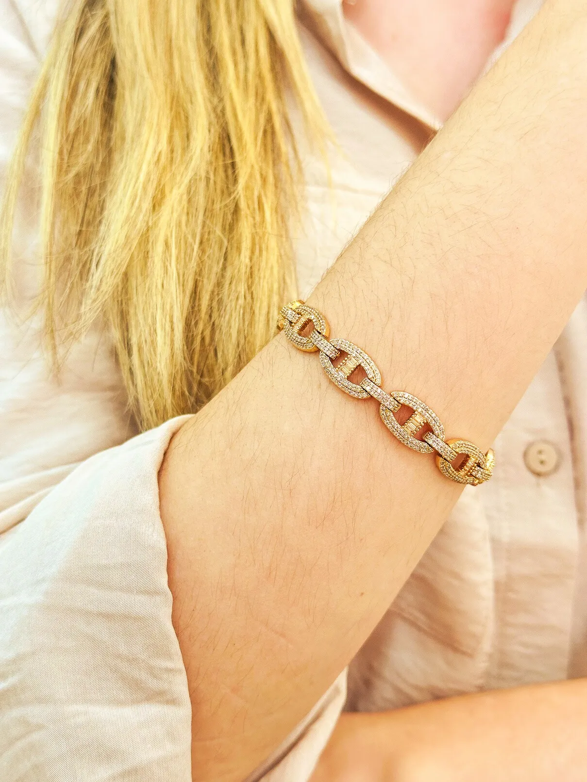 PULSEIRA ELOS CRAVEJADOS INSPIRAÇÃO CARTIER