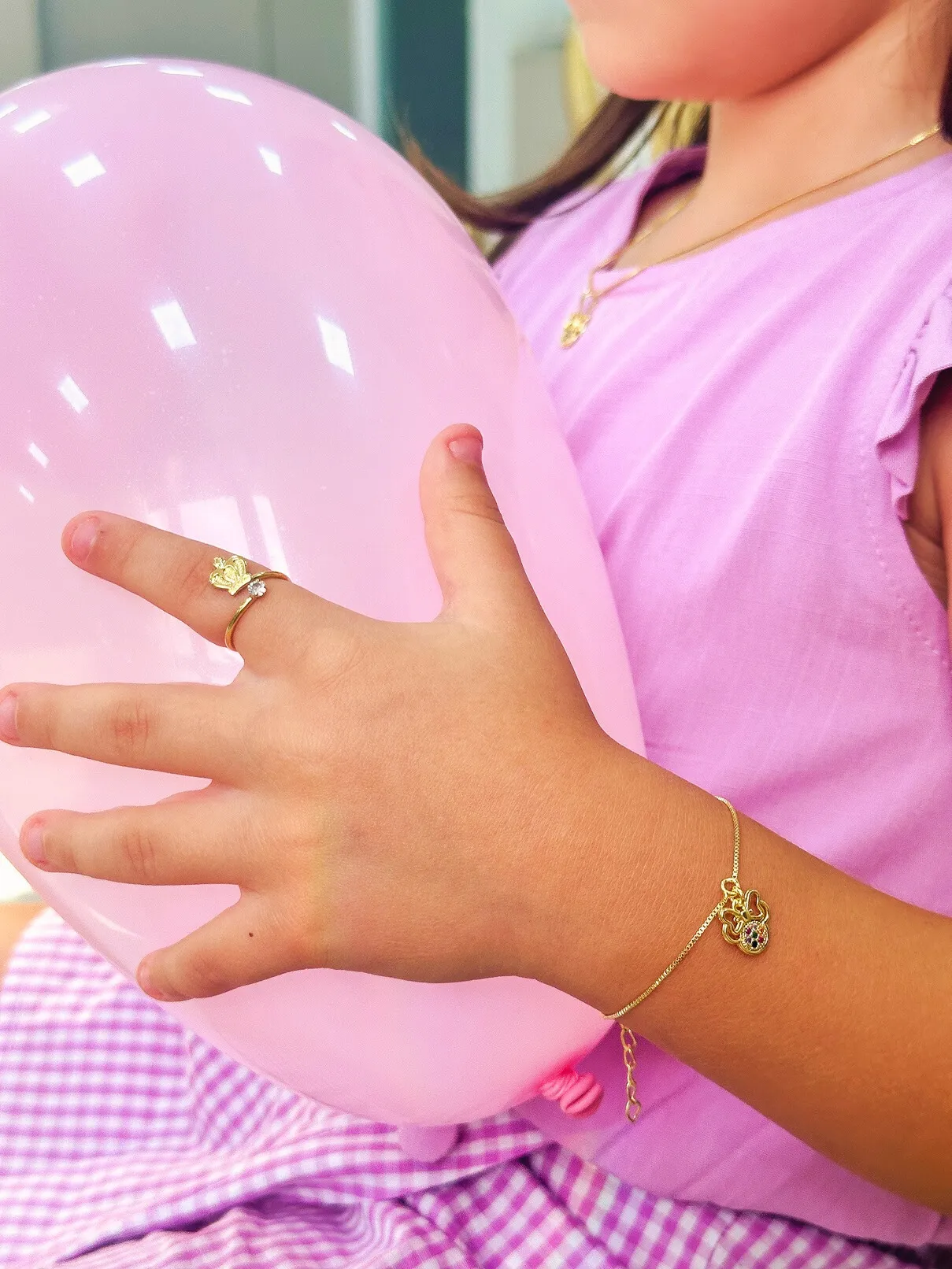 PULSEIRA INFANTIL MINNIE CRAVEJADA