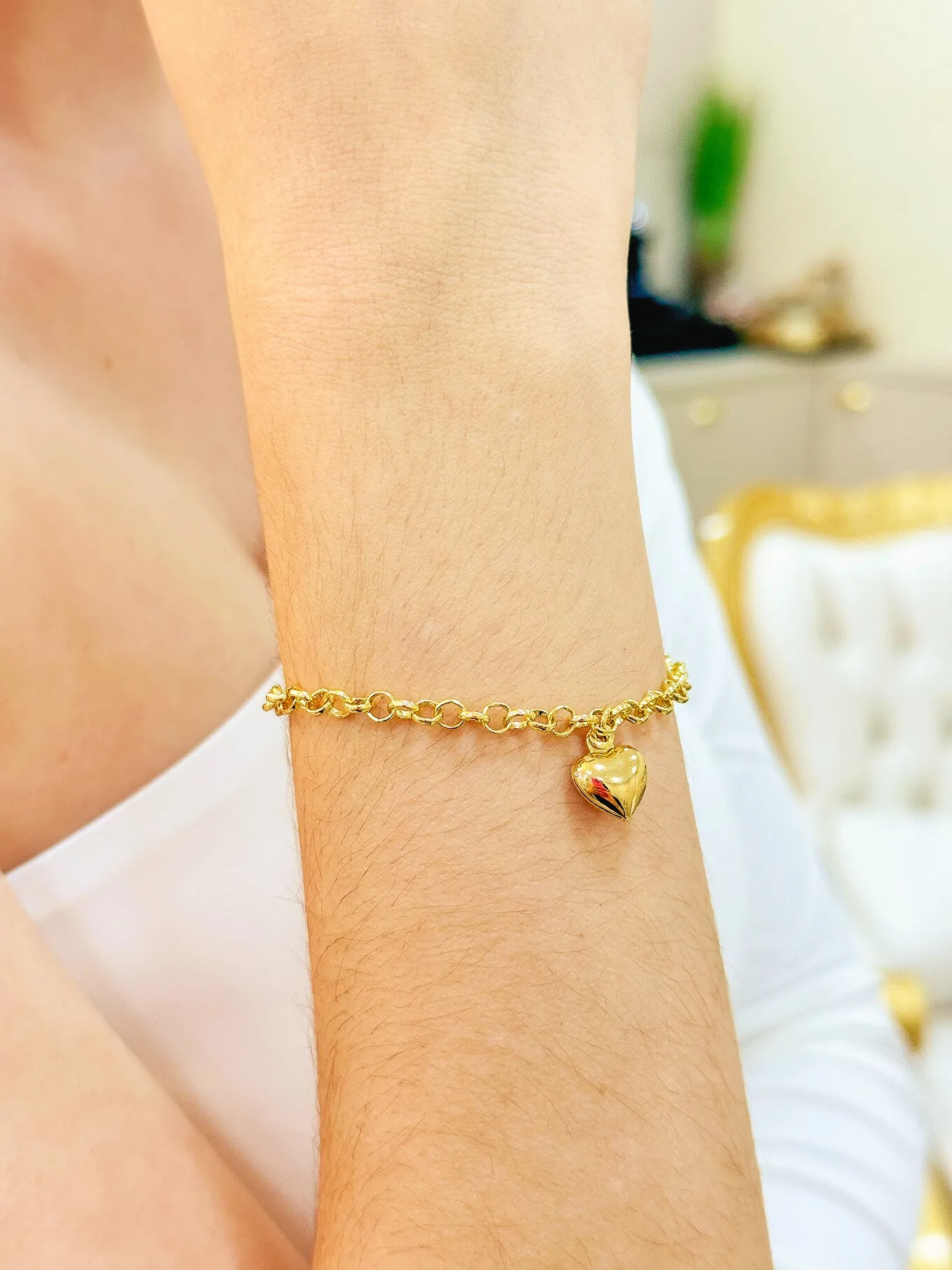PULSEIRA CORAÇÃO PENDURADO LISO