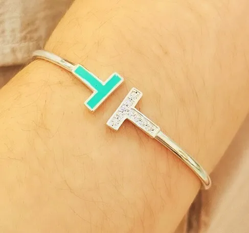 BRACELETE PRATA CRAVEJADO TIFFANY INSPIRAÇÃO