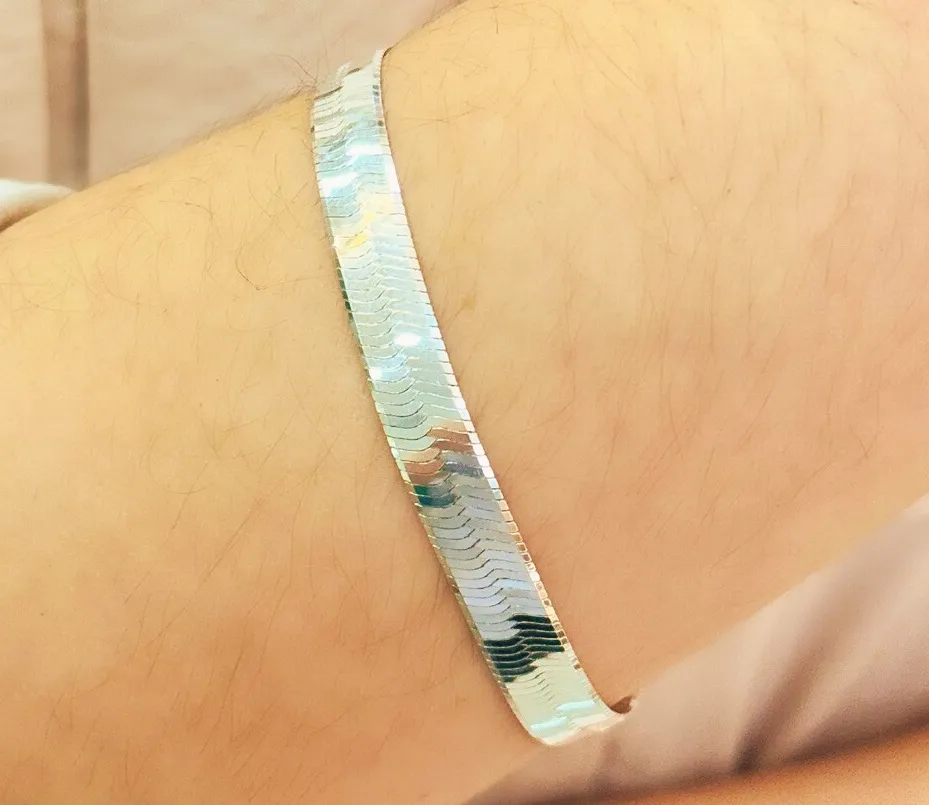 PULSEIRA PRATA LAMINADA FIO 080