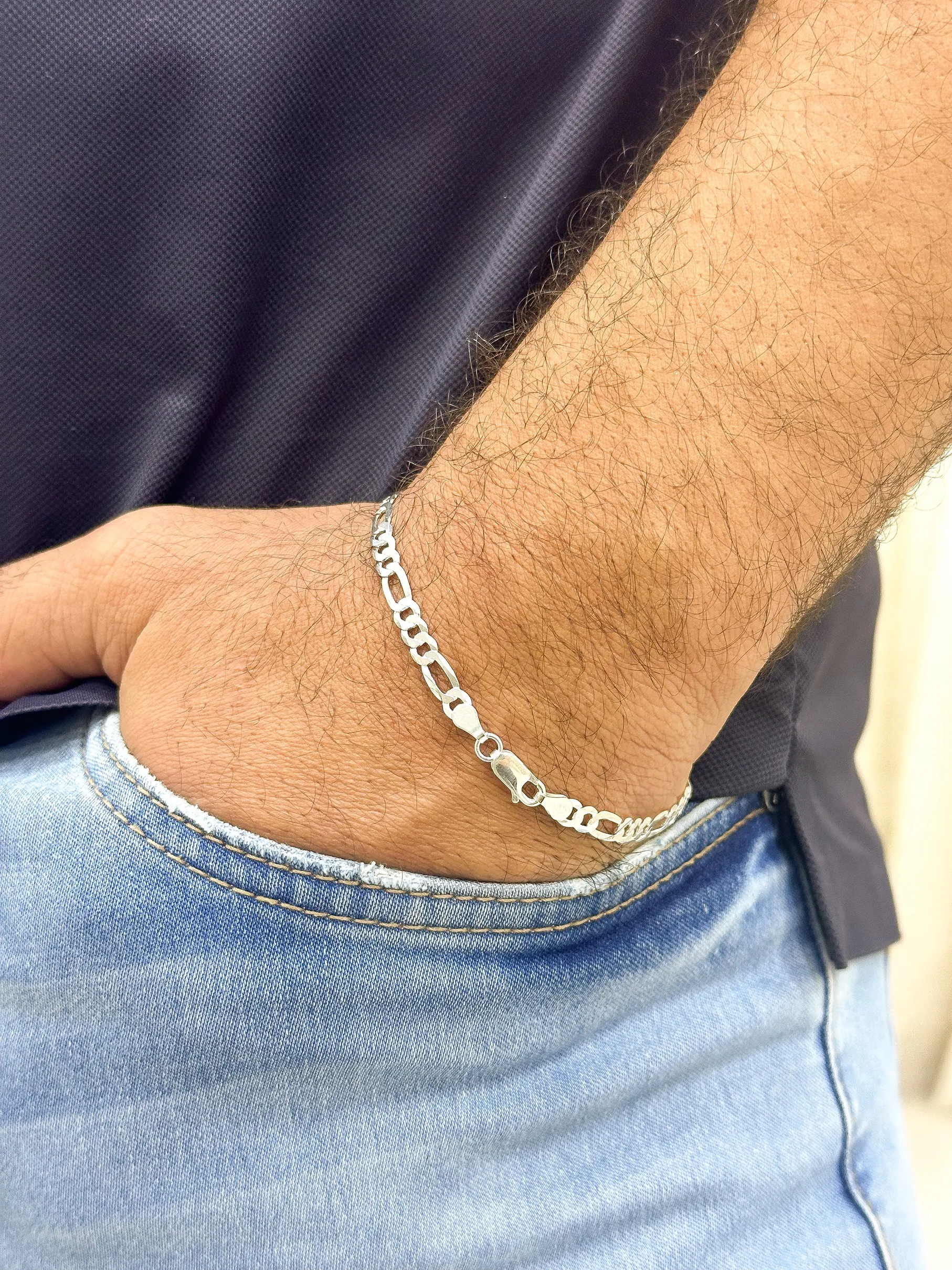 PULSEIRA PRATA 3x1 FLAT FIO 100