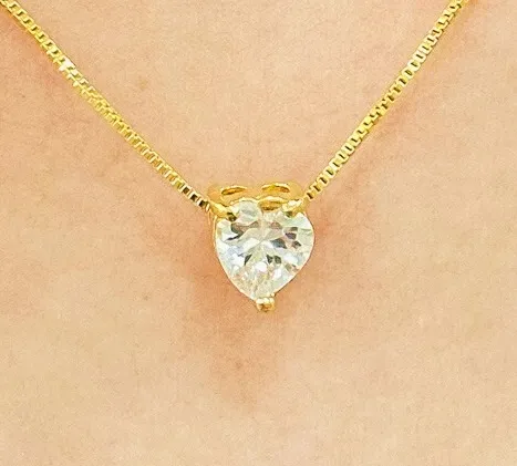GARGANTILHA CORAÇÃO ZIRCONIA CRISTAL