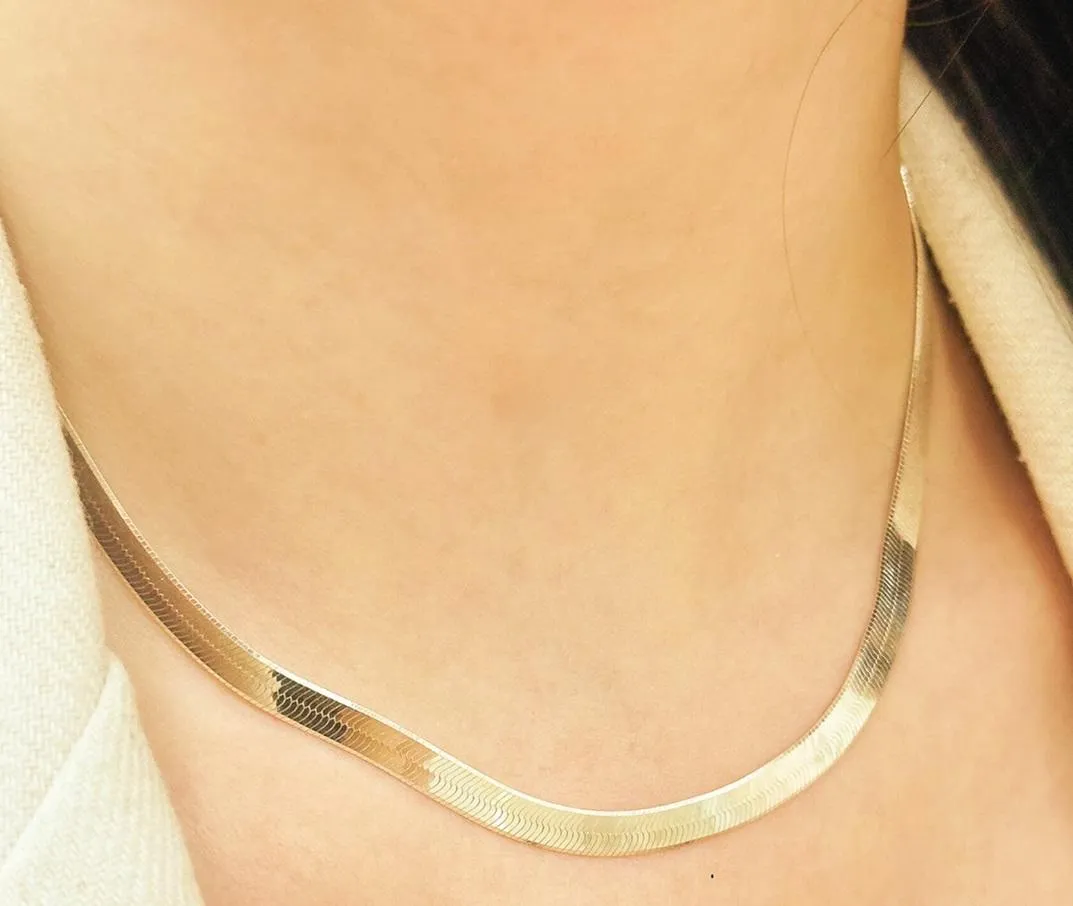 CHOKER PRATA LAMINADA FIO 050