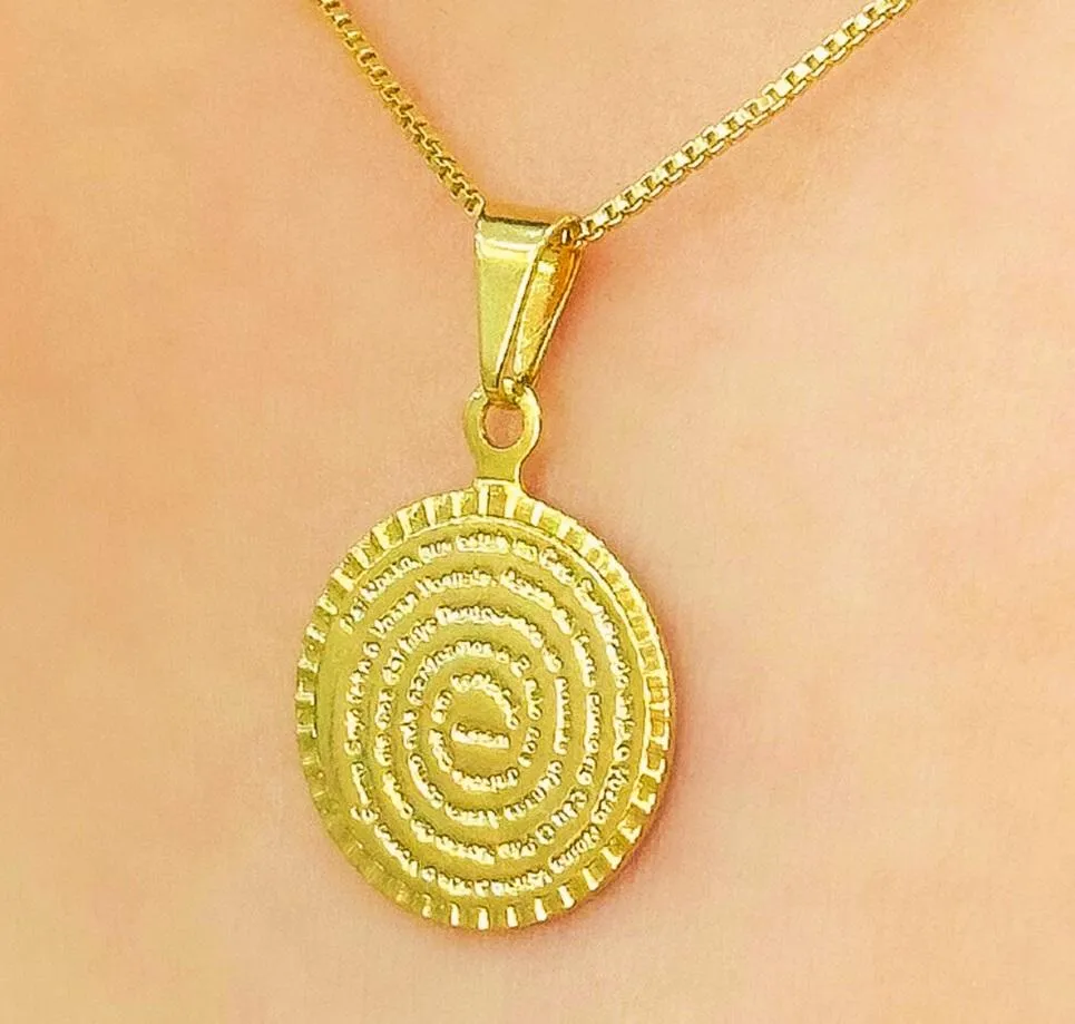 GARGANTILHA MEDALHA PAI NOSSO