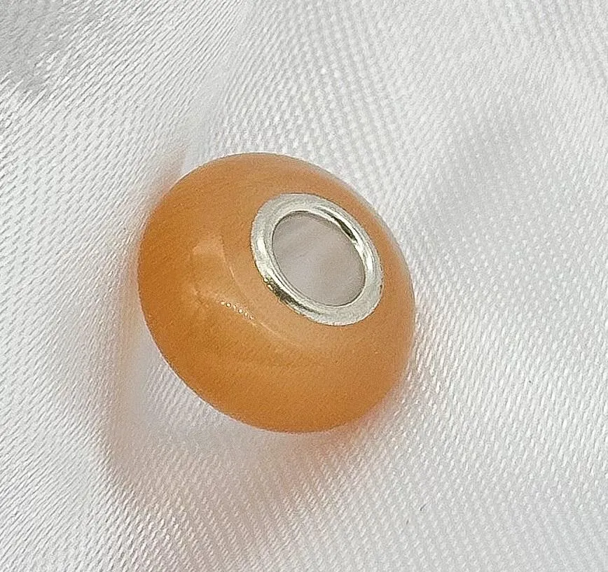 BERLOQUE PRATA MURANO ALARANJADO