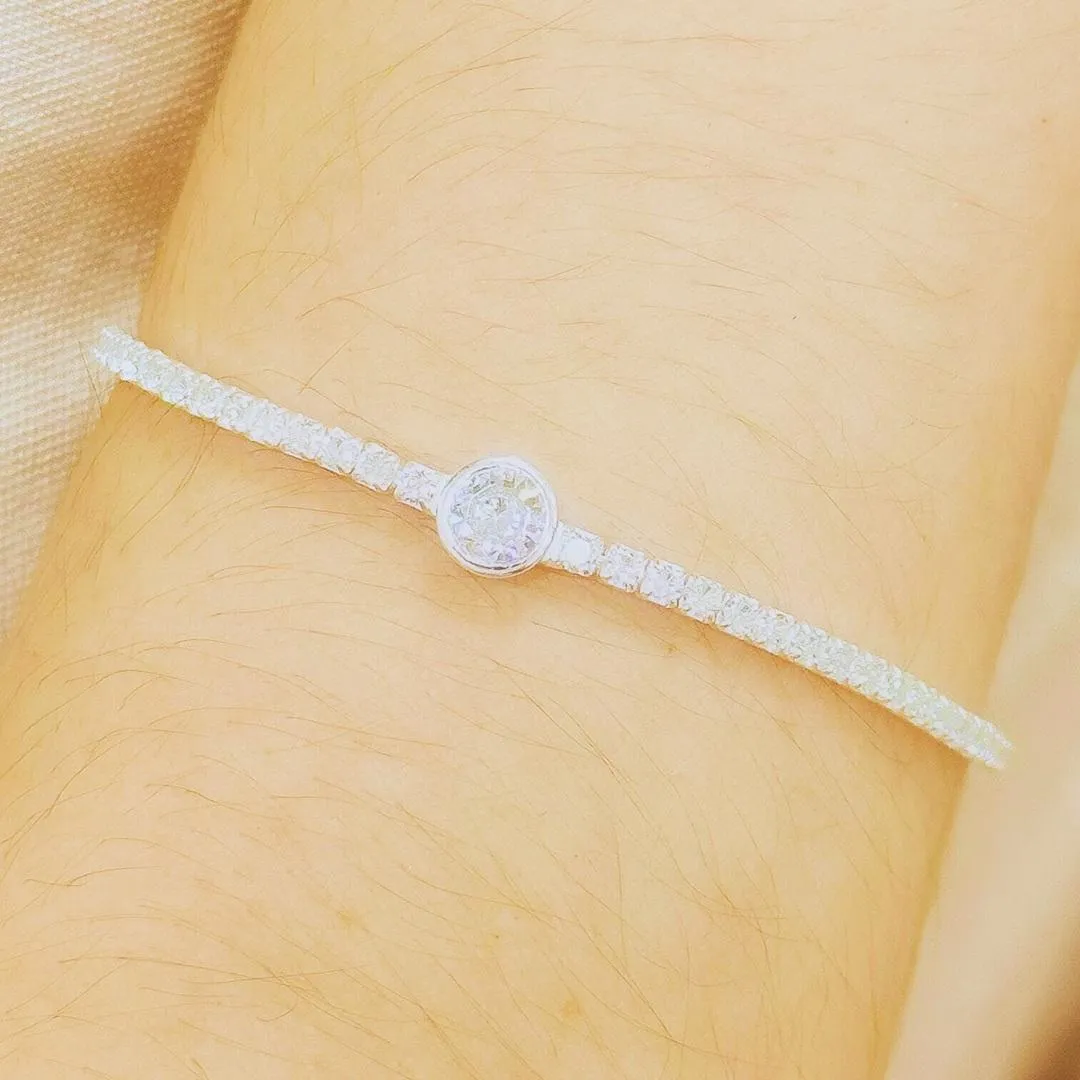 PULSEIRA PRATA RIVIERA COMPONTO DE LUZ