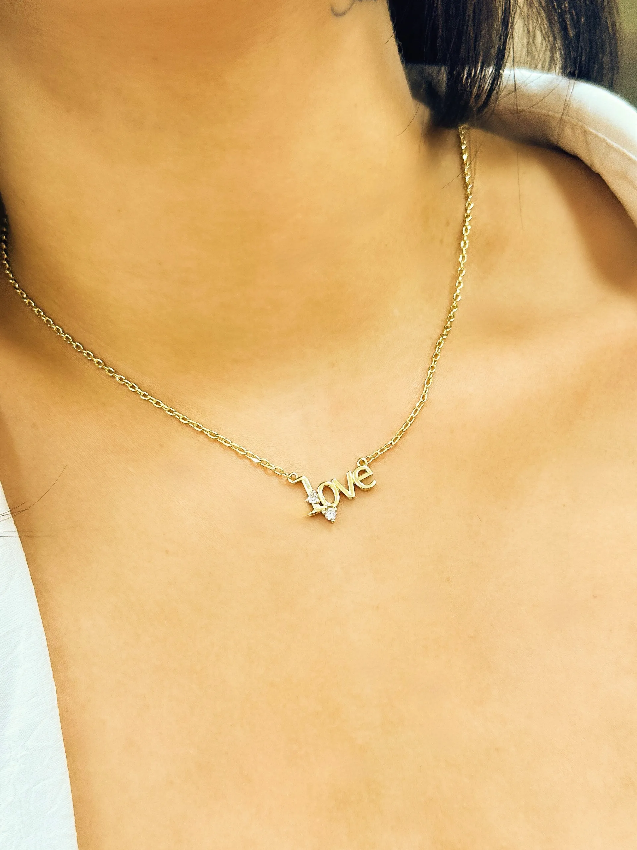 GARGANTILHA CADEADO LOVE COM ZIRCONIA
