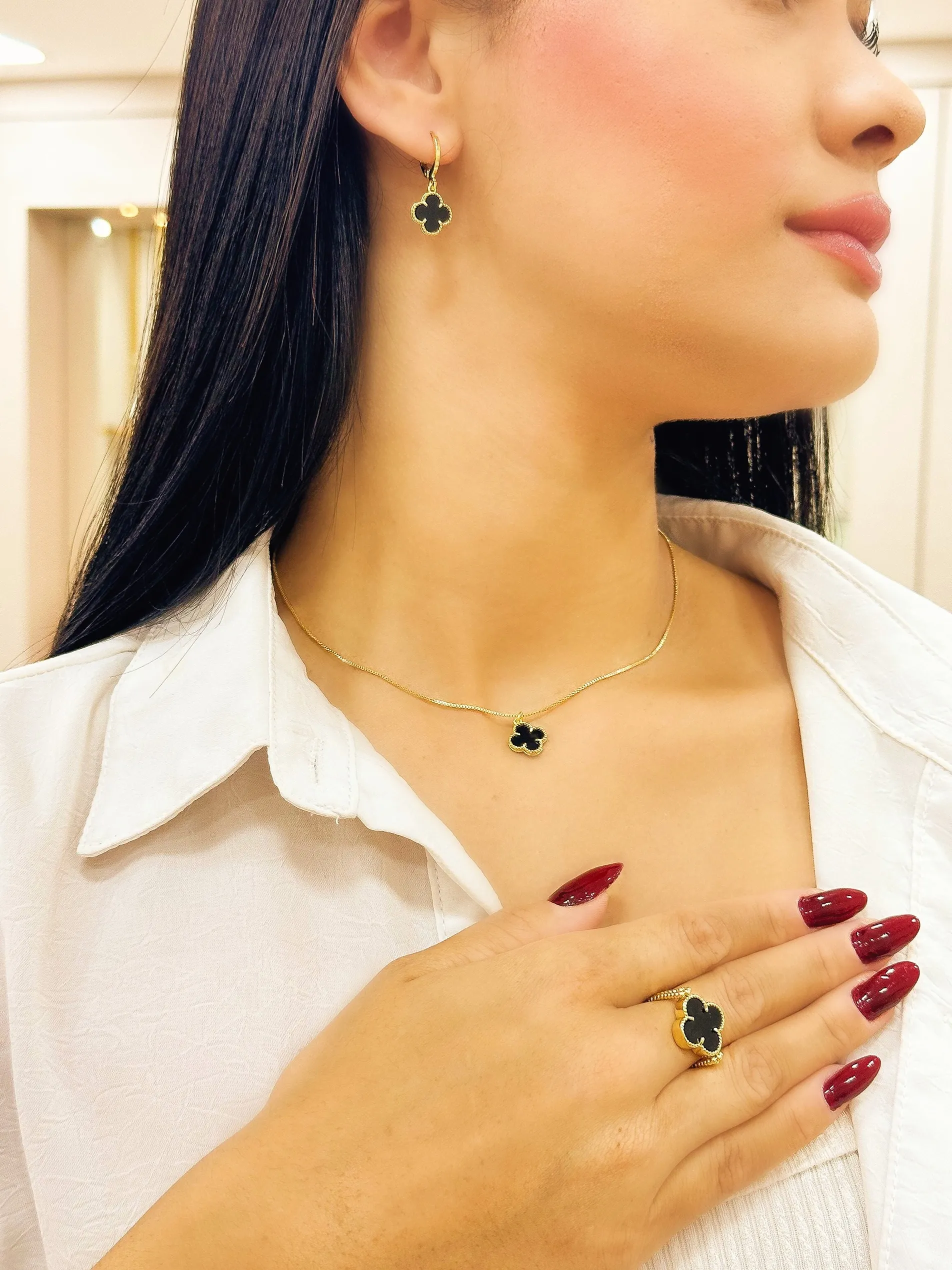 CONJUNTO ALHAMBRA PEDRA TURMALINA VAN CLEEF
