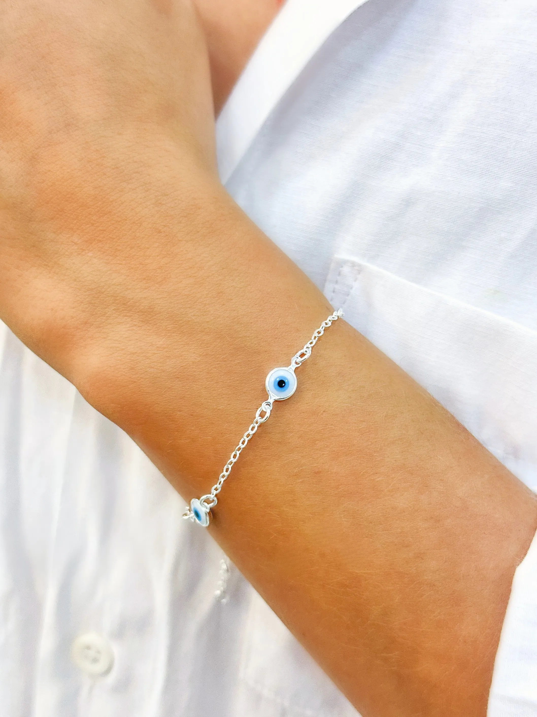 PULSEIRA PRATA OLHO GREGO