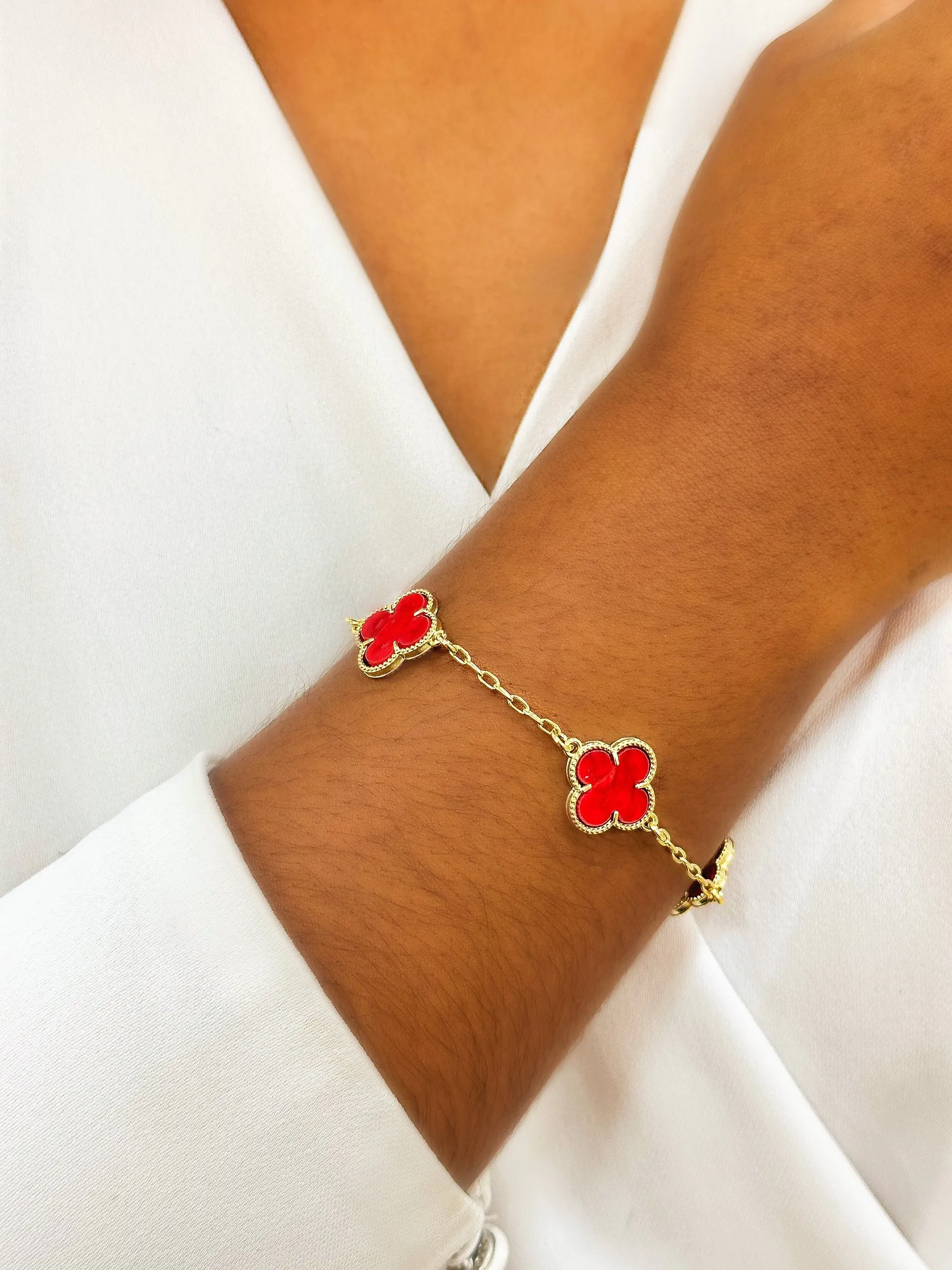 PULSEIRA ALHAMBRA VAN CLEEF VERMELHO
