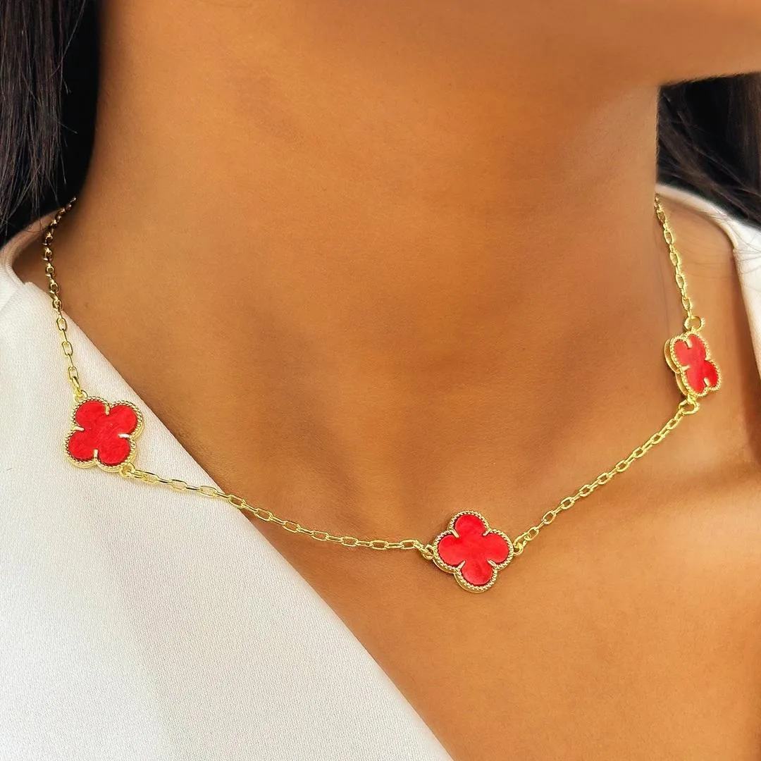 CHOKER ALHAMBRA VAN CLEEF VERMELHO