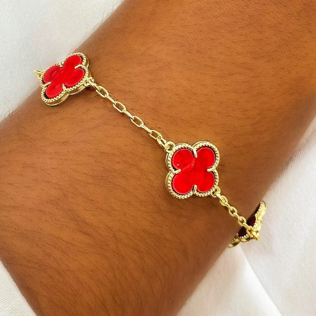 PULSEIRA ALHAMBRA VAN CLEEF VERMELHO
