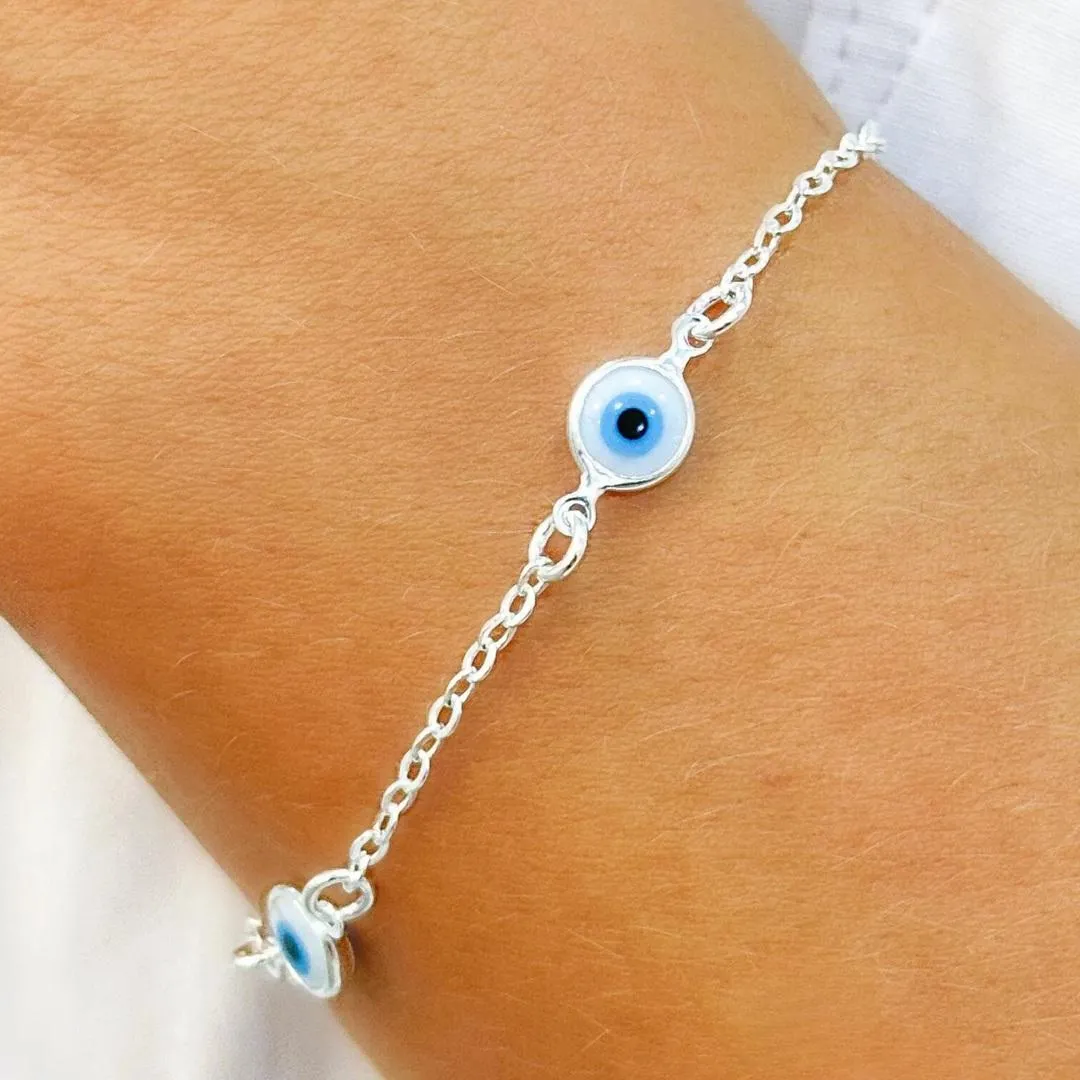 PULSEIRA PRATA OLHO GREGO
