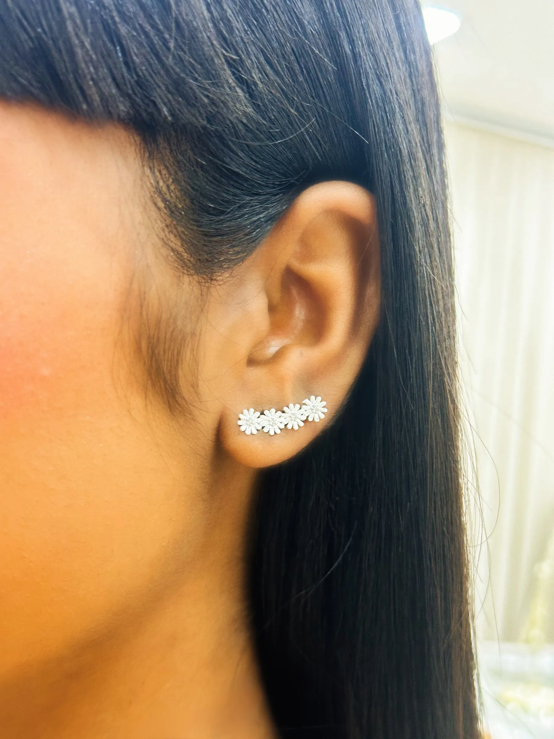 BRINCO PRATA EAR CUFF FLOR