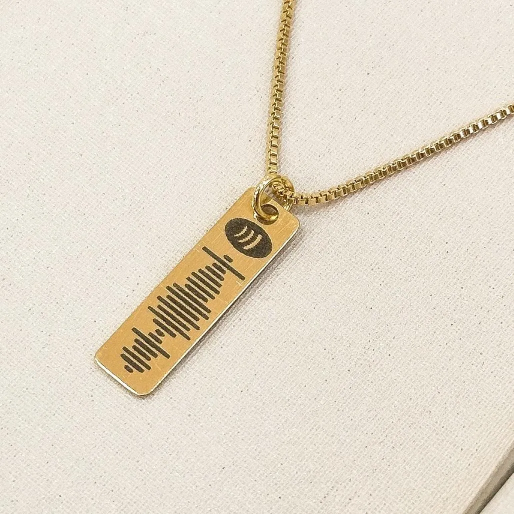 GARGANTILHA CHAPA RETÂNGULAR 1,9CM  PERSONALIZADA GRAVAÇÃO LASER