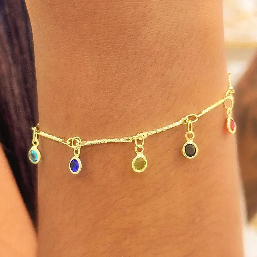 PULSEIRA BASTÃO PEDRAS  COLORS
