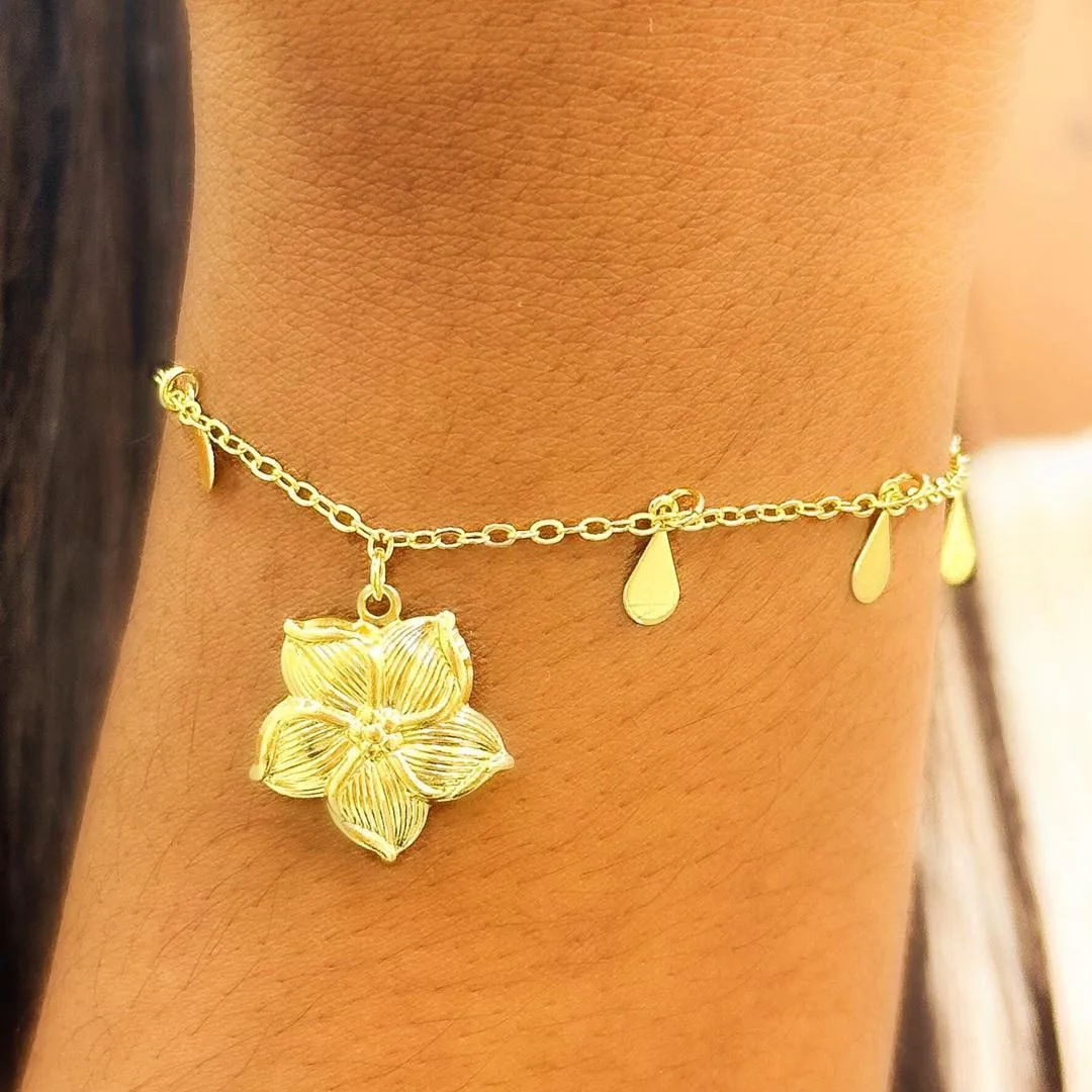 PULSEIRA  FLOR COM GOTAS