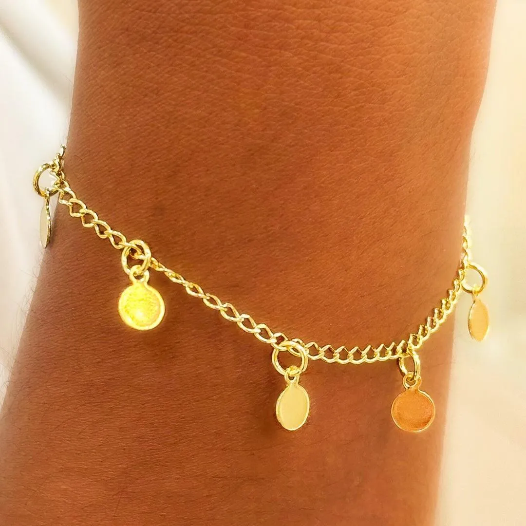 PULSEIRA  MEDALHINHAS LISAS