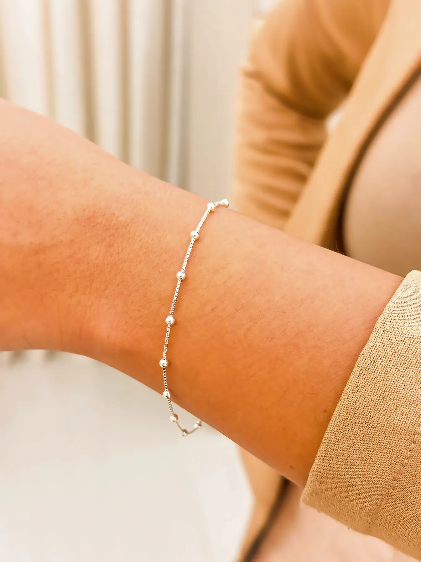 PULSEIRA PRATA VENEZIANA BOLINHA 2,5MM