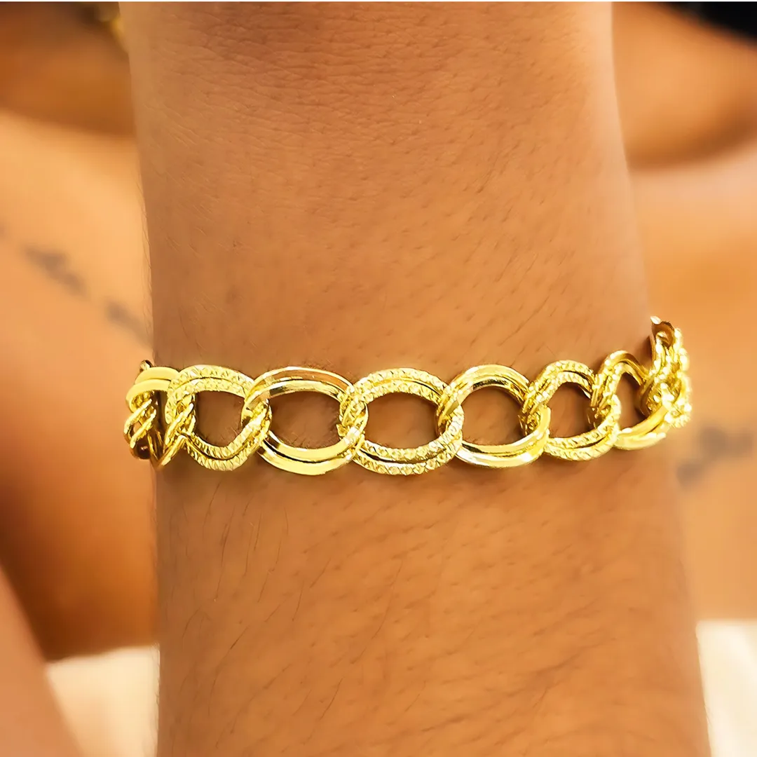PULSEIRA ELO DUPLO DIAMANTADO
