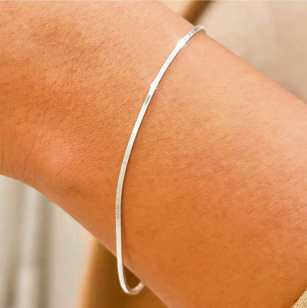 PULSEIRA PRATA FIO QUADRADO