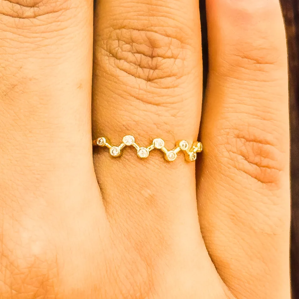ANEL ZIG ZAG ZIRCONIA CRISTAL